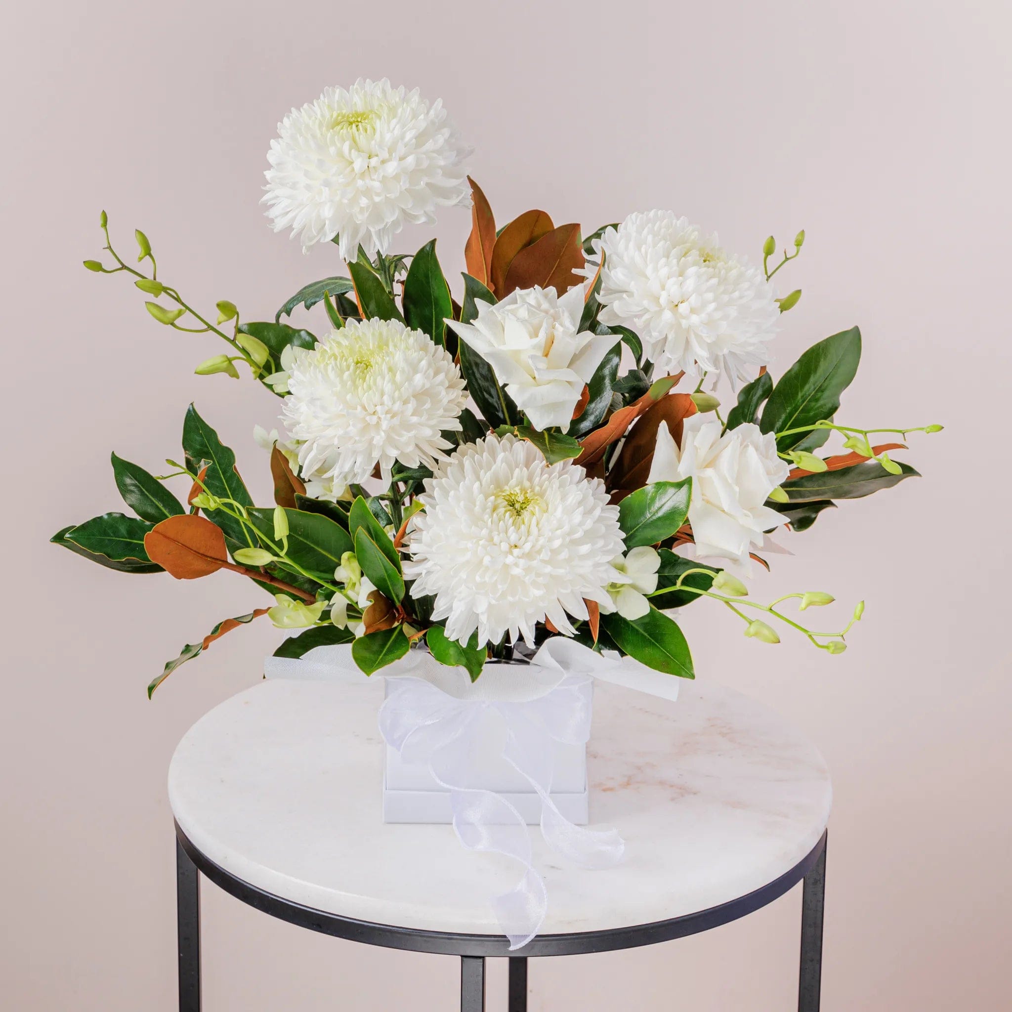 Solace in Serenity Hatbox 1 Solace in Serenity Hatbox Funeral & Sympathy Flowers Delivery